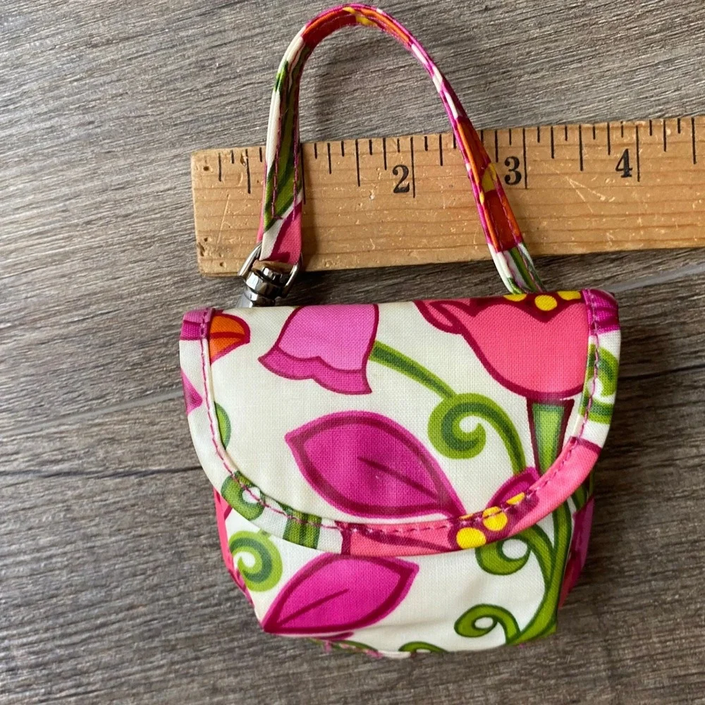 Vera Bradley Pacifier Pod Pink Green Floral Baby Pouch with Swivel Clip